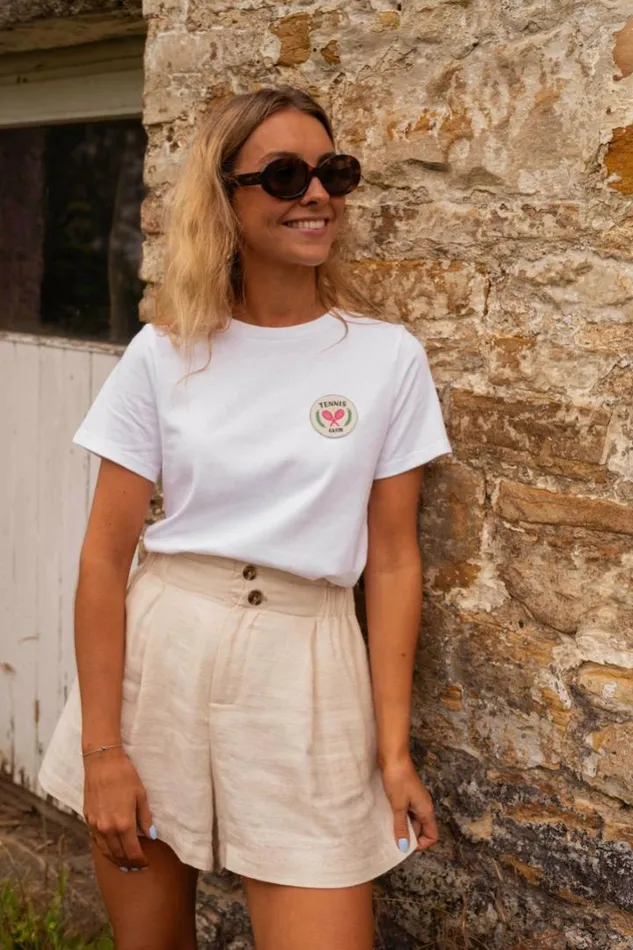 Women039s Clothing Tshirts Easy Clothes White Tennis Club TShirt