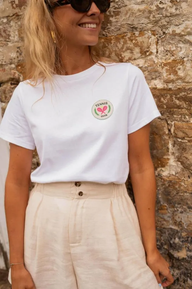 Women039s Clothing Tshirts Easy Clothes White Tennis Club TShirt Women039s Clothing Tshirts Easy Clothes White Tennis Club TShirt