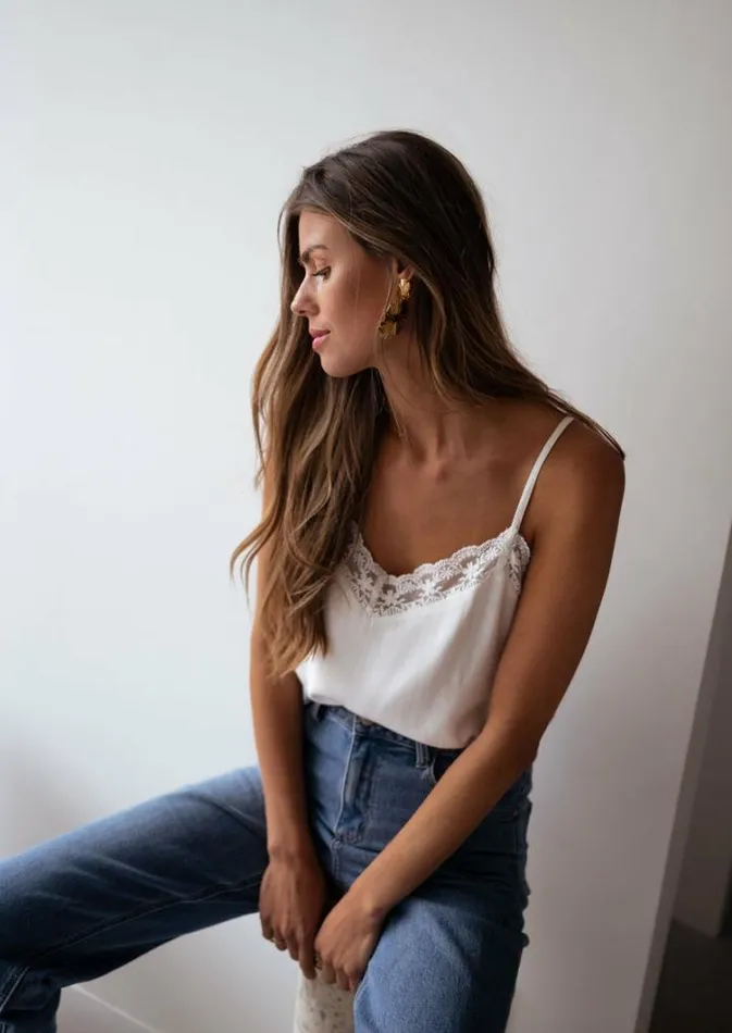 Women039s Clothing Tops Easy Clothes White Selena Cami White Women039s Clothing Tops Easy Clothes White Selena Cami White