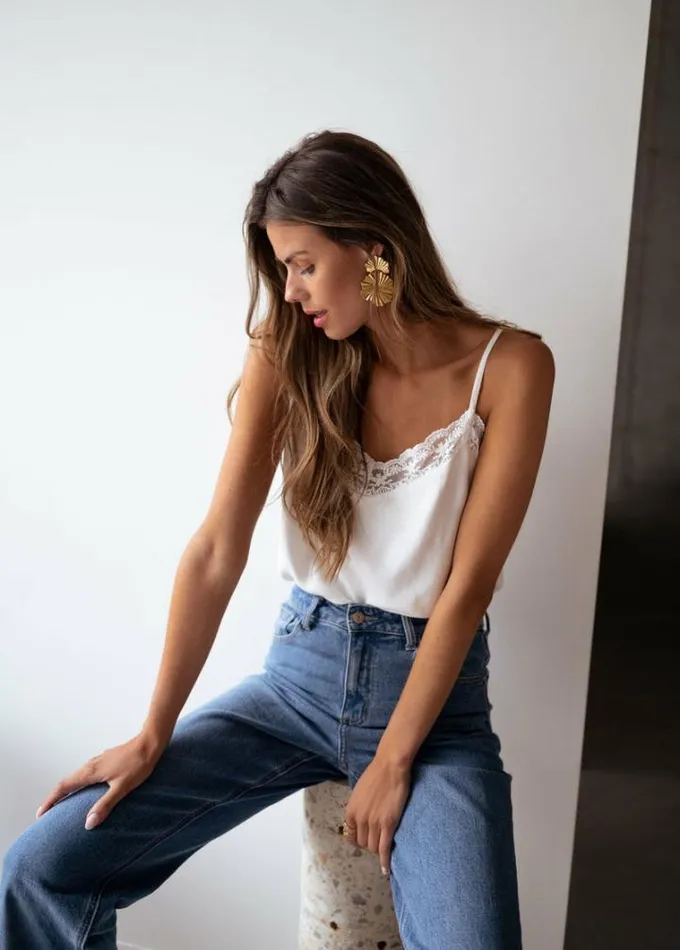 Women039s Clothing Tops Easy Clothes White Selena Cami White Women039s Clothing Tops Easy Clothes White Selena Cami White