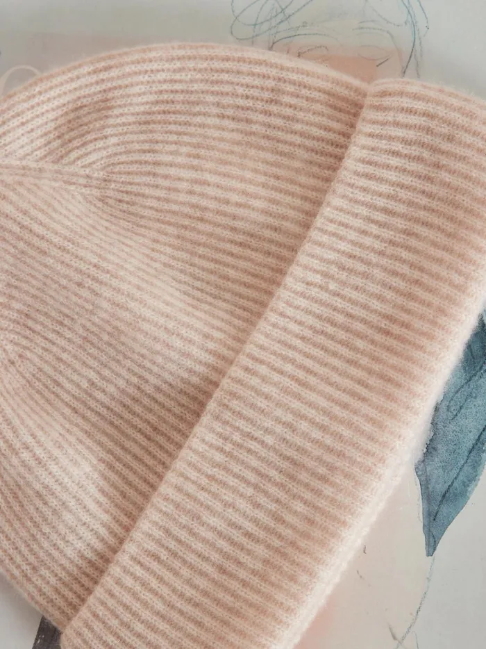 Women Accessories Cyrillus Wool And Cashmere Beanie Avoine Chine
