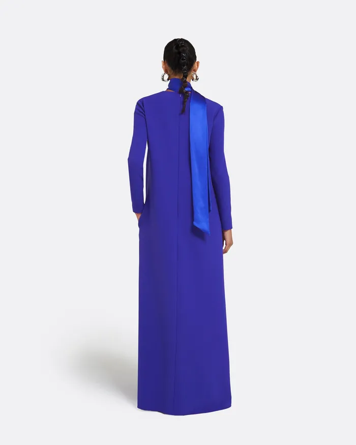Women Aleah Azure Blue Long Dress Azure Blue Dresses Safiyaa
