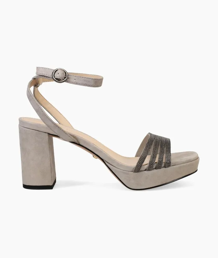 Women Aliana Platform 8211 Pewter Pelle Moda High Heels