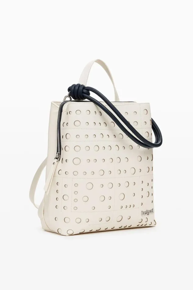 Women Backpacks Desigual Circle Pattern Faux Leather Backpack