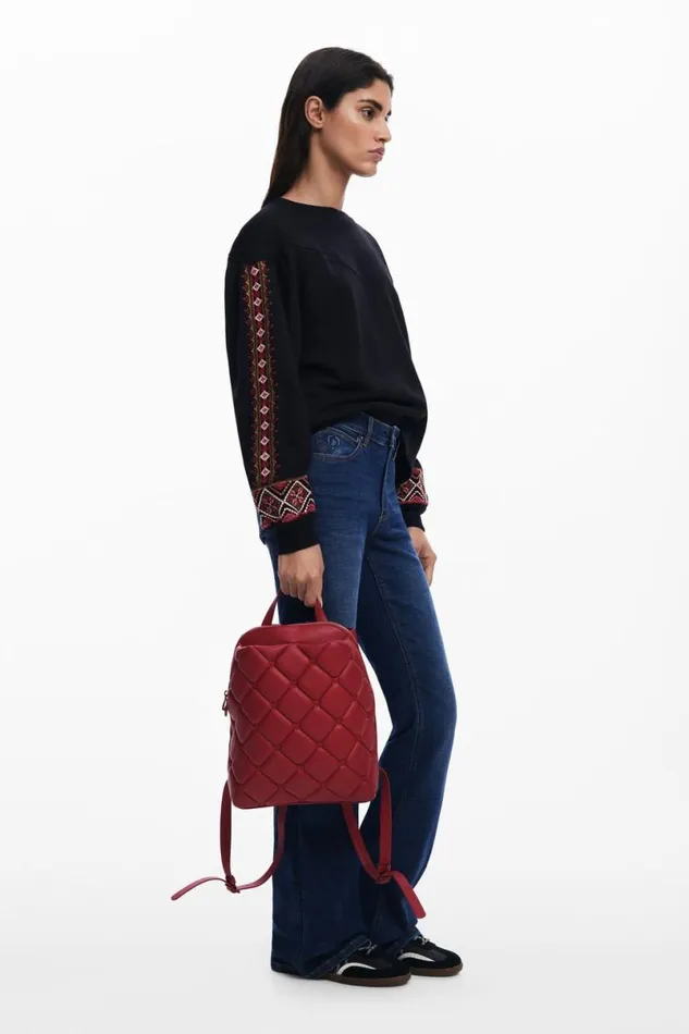 Women Backpacks Desigual Padded Logo Backpack