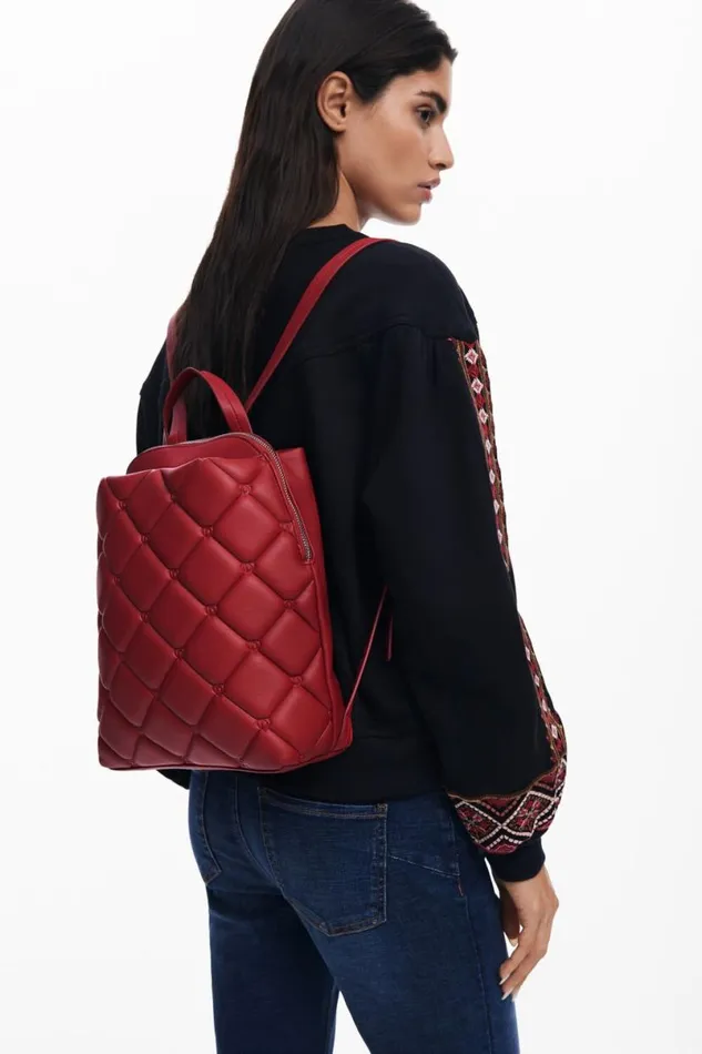 Women Backpacks Desigual Padded Logo Backpack