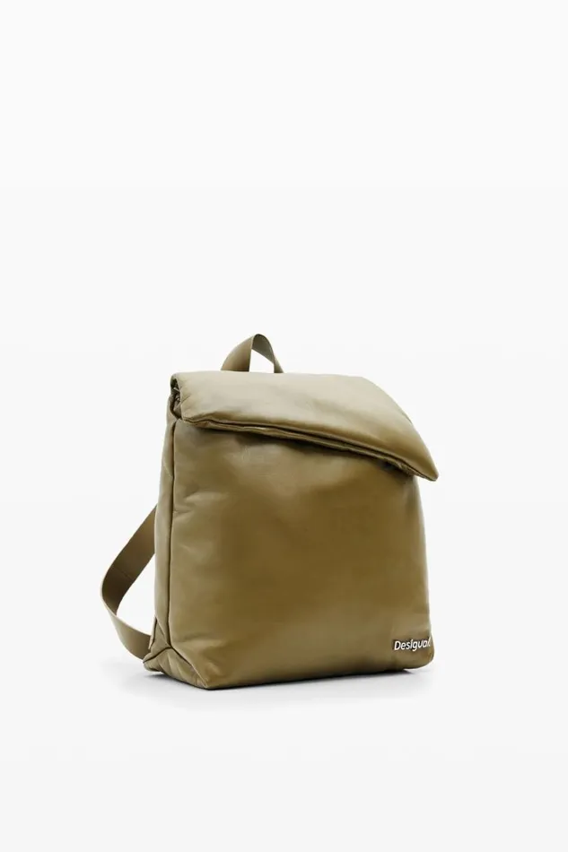 Women Backpacks Desigual S Padded Leather Backpack