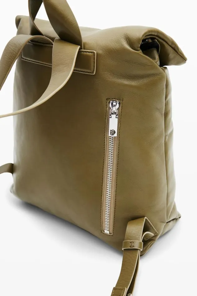 Women Backpacks Desigual S Padded Leather Backpack