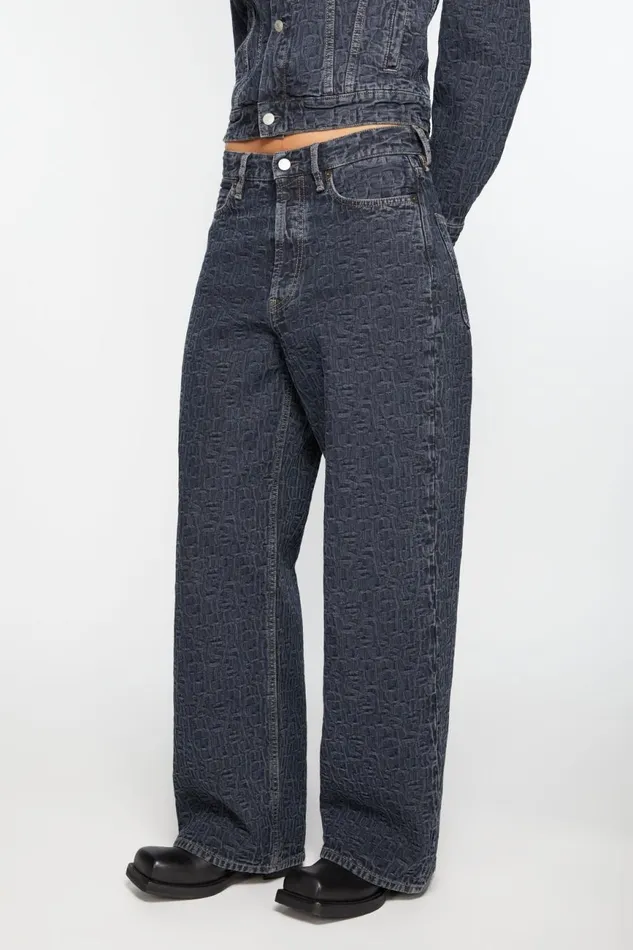 Women Baggy Fit Jeans 8211 1981F Blueblack Acne Studios Jeans
