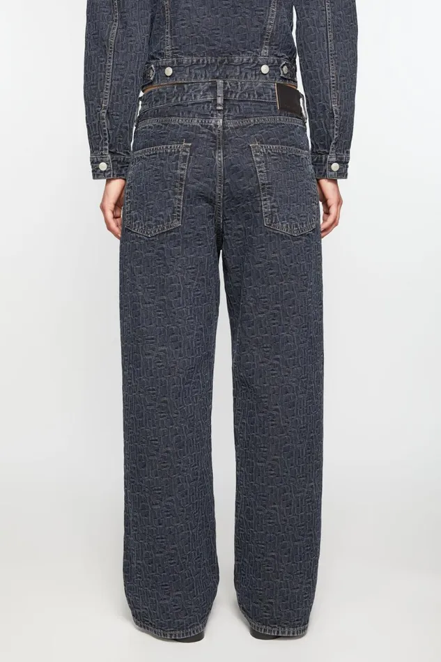 Women Baggy Fit Jeans 8211 1981F Blueblack Acne Studios Jeans