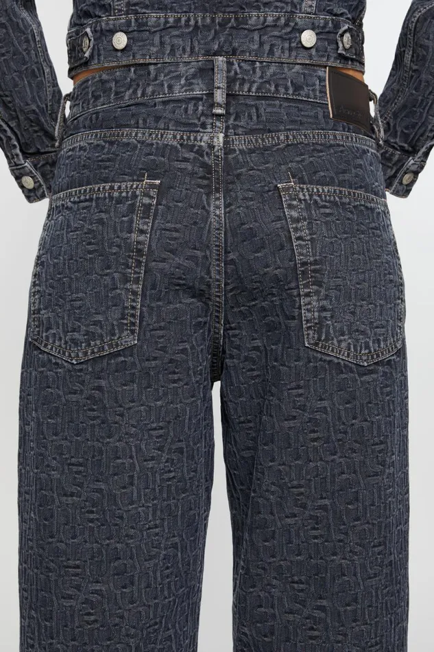 Women Baggy Fit Jeans 8211 1981F Blueblack Acne Studios Jeans