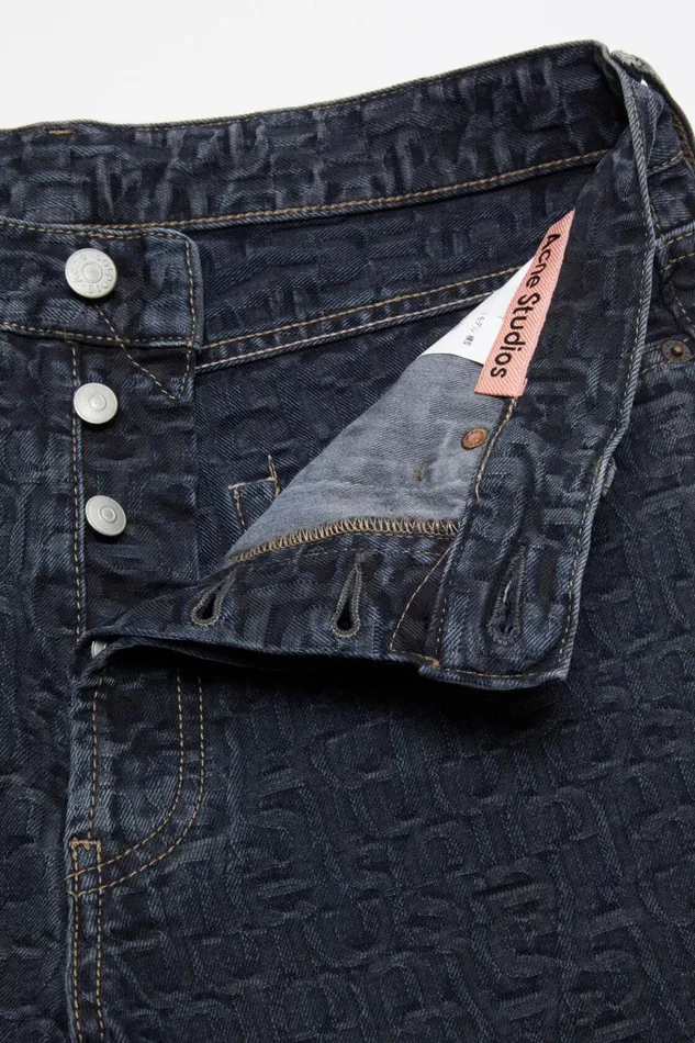 Women Baggy Fit Jeans 8211 1981F Blueblack Acne Studios Jeans