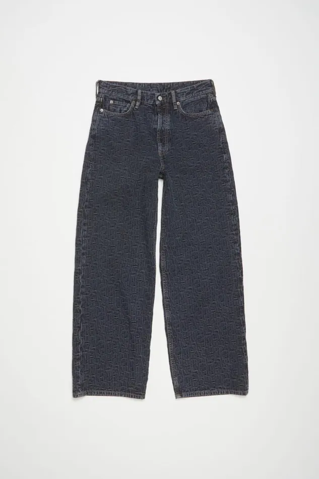 Women Baggy Fit Jeans 8211 1981F Blueblack Acne Studios Jeans