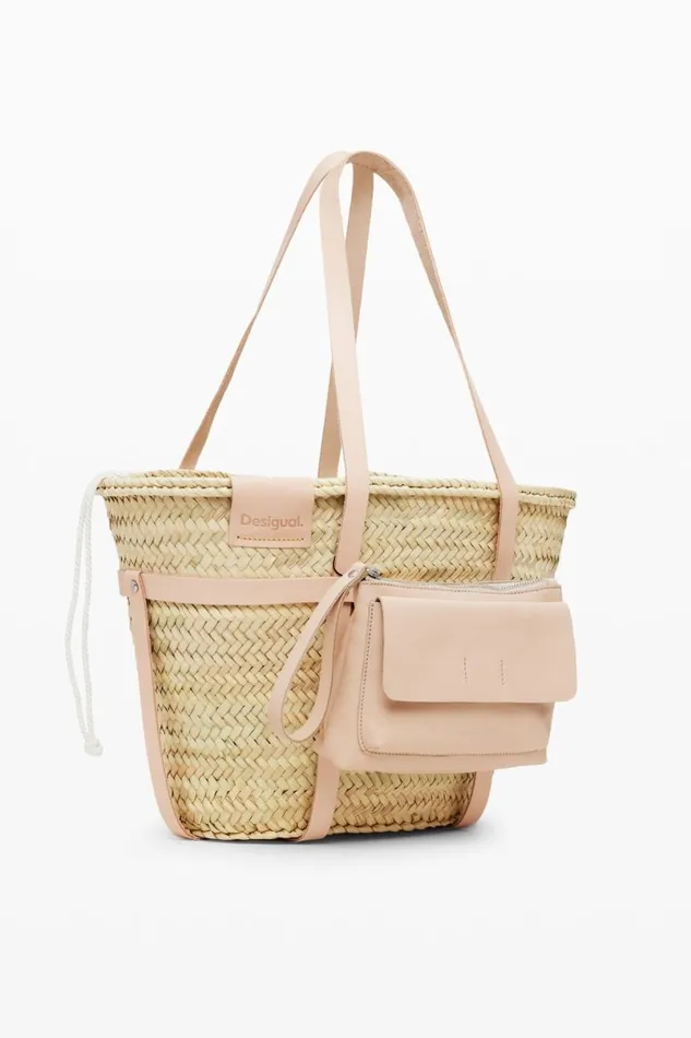 Women Bags Desigual L Leather Wicker Basket