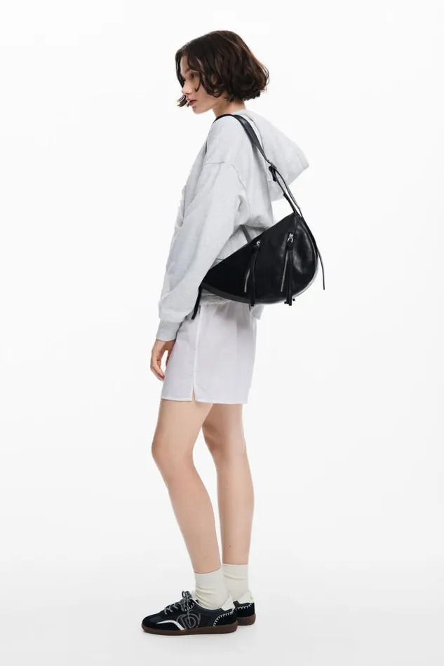 Women Bags Desigual Midsize Zips Leather Bag