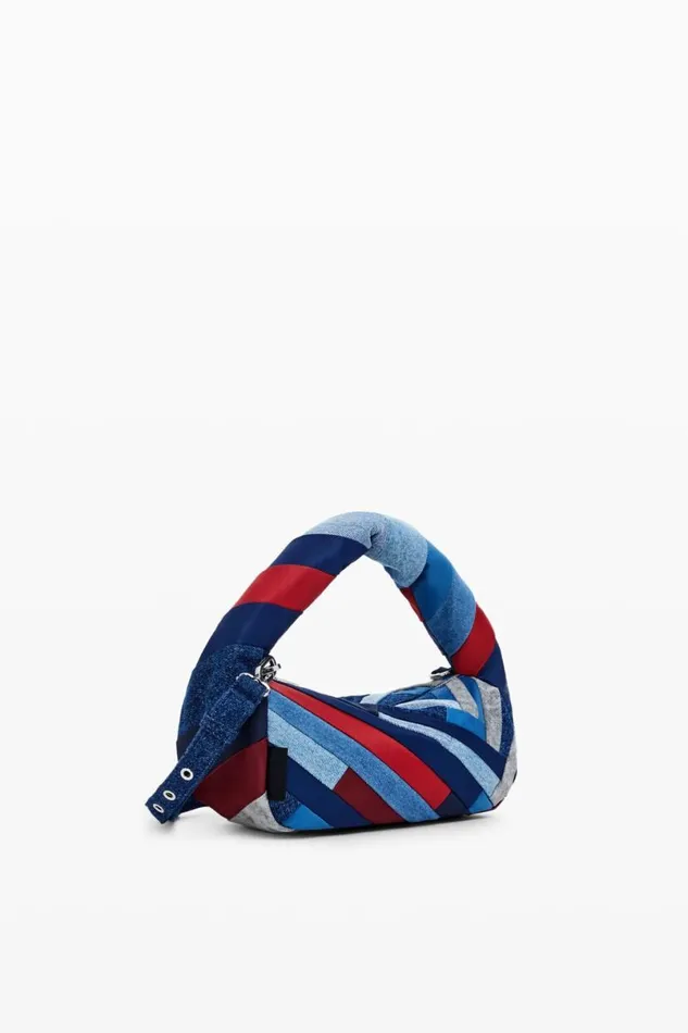 Women Bags Desigual Striped Denim Bag