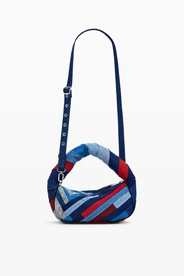 Women Bags Desigual Striped Denim Bag