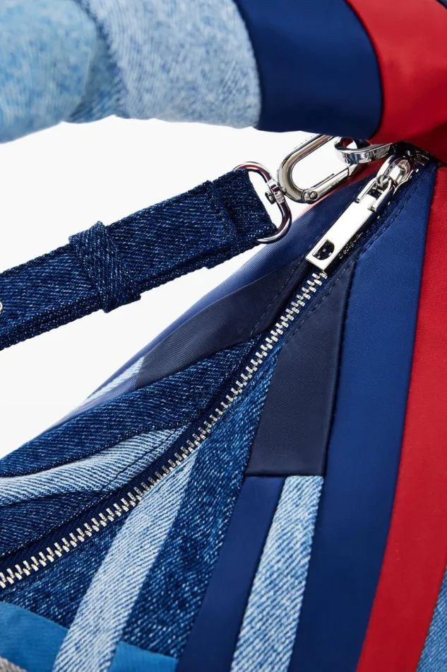 Women Bags Desigual Striped Denim Bag