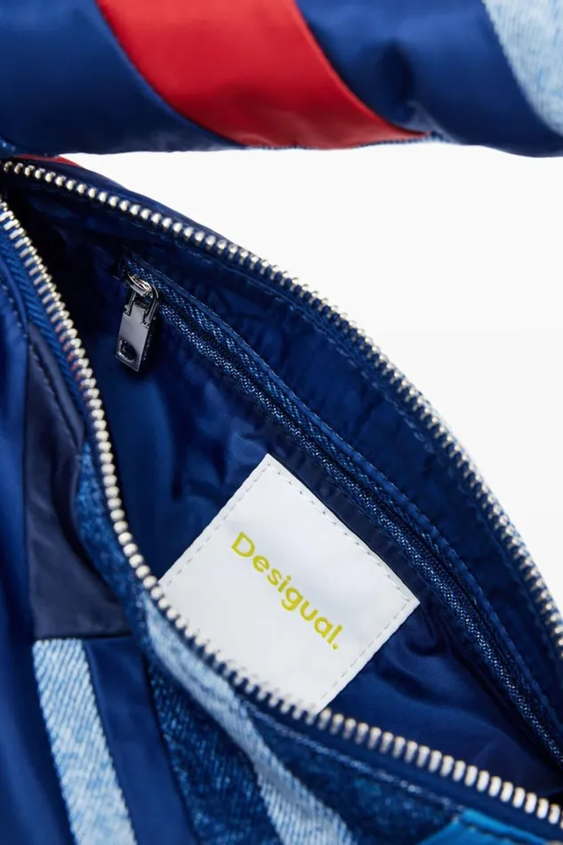 Women Bags Desigual Striped Denim Bag