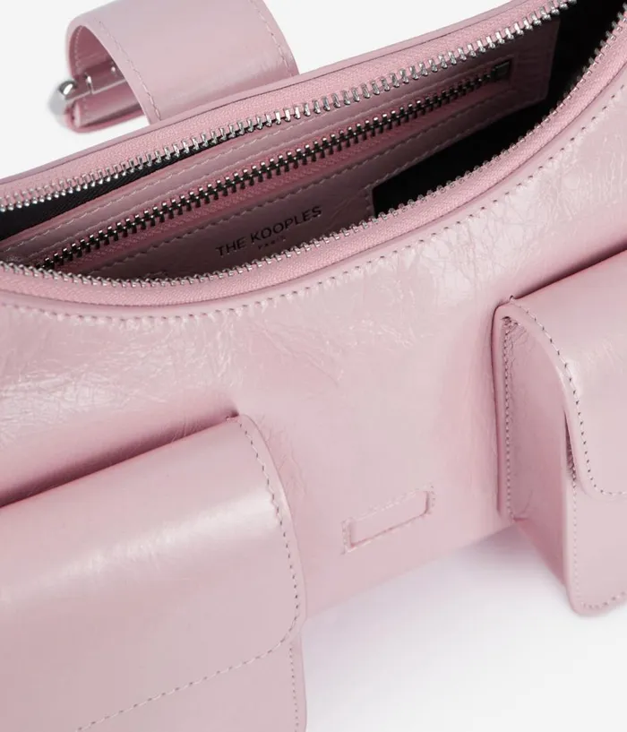 Women Bags THE KOOPLES Pink Vintage Treatment Leather Amelia Chain Bag