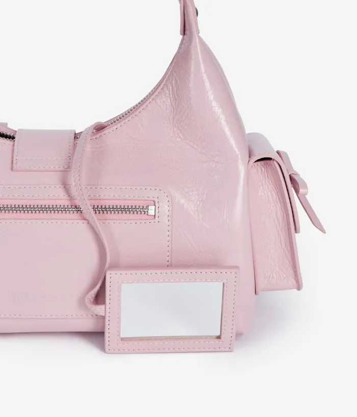 Women Bags THE KOOPLES Pink Vintage Treatment Leather Amelia Chain Bag