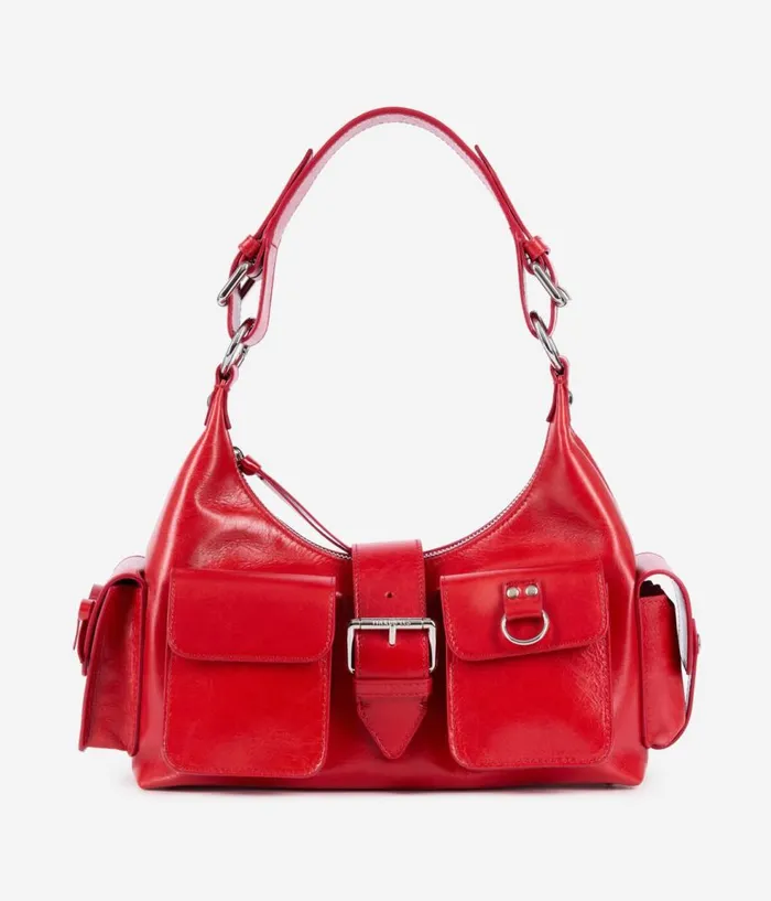Women Bags THE KOOPLES Red Vintage Treatment Leather Amelia Bag