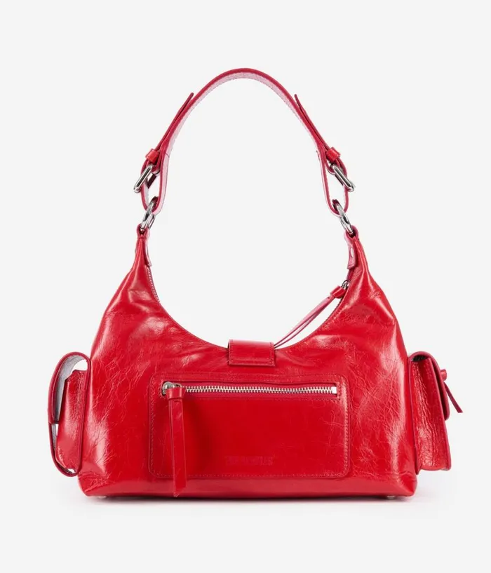 Women Bags THE KOOPLES Red Vintage Treatment Leather Amelia Bag