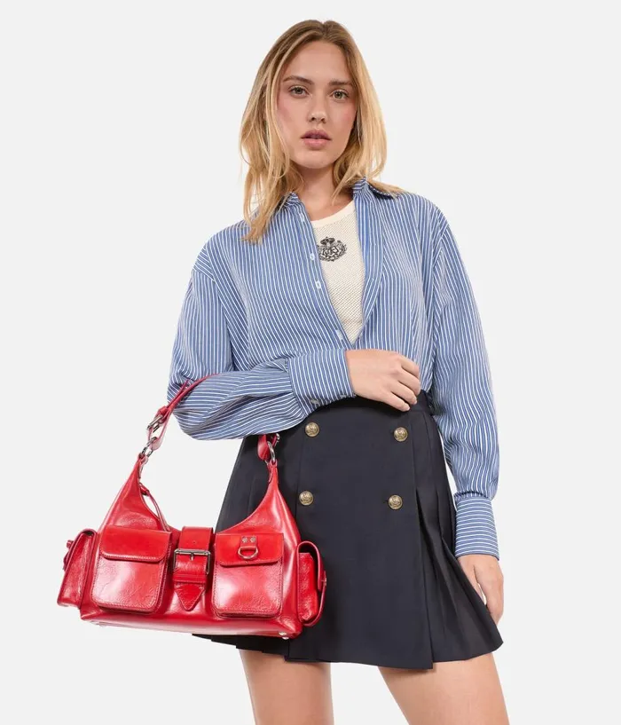 Women Bags THE KOOPLES Red Vintage Treatment Leather Amelia Bag
