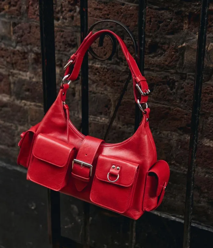 Women Bags THE KOOPLES Red Vintage Treatment Leather Amelia Bag