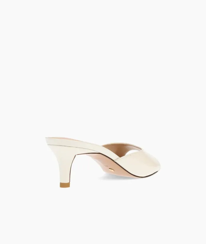 Women Balin Slide 8211 White Pelle Moda Low Heels Women Balin Slide 8211 White Pelle Moda Low Heels
