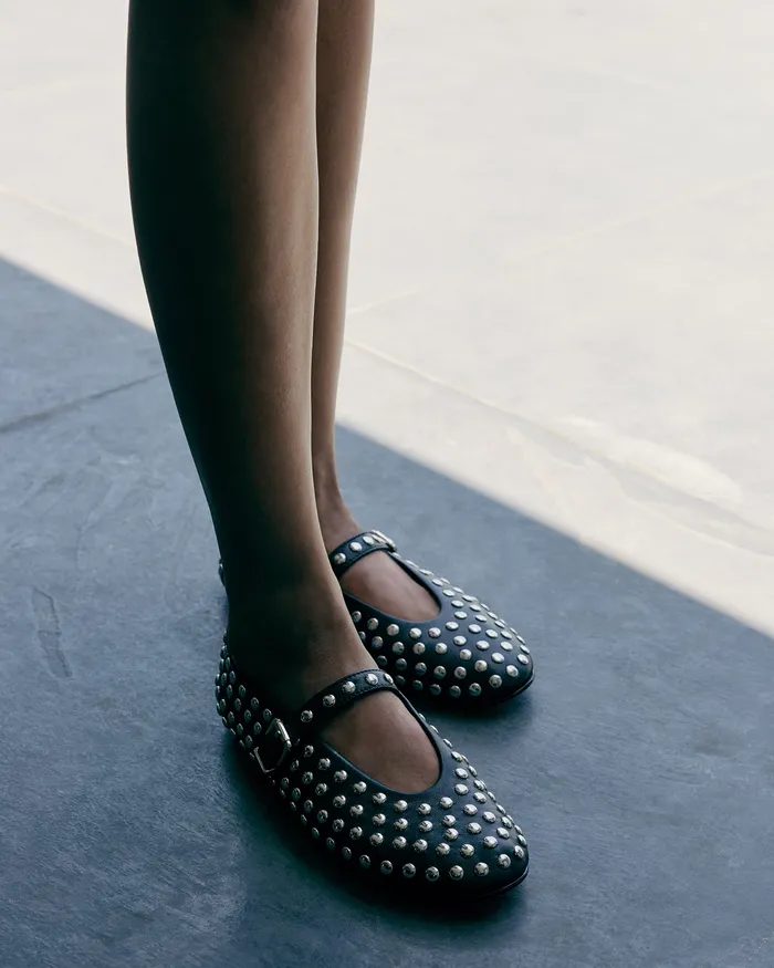 Women BALLET jomercer Gigi casual flats black leather Women BALLET jomercer Gigi casual flats black leather