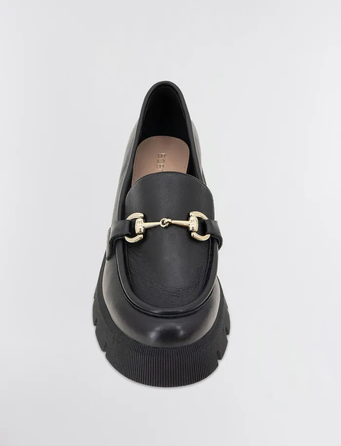 Women BCBGeneration BCBG Black Leather Raylin Loafer Black