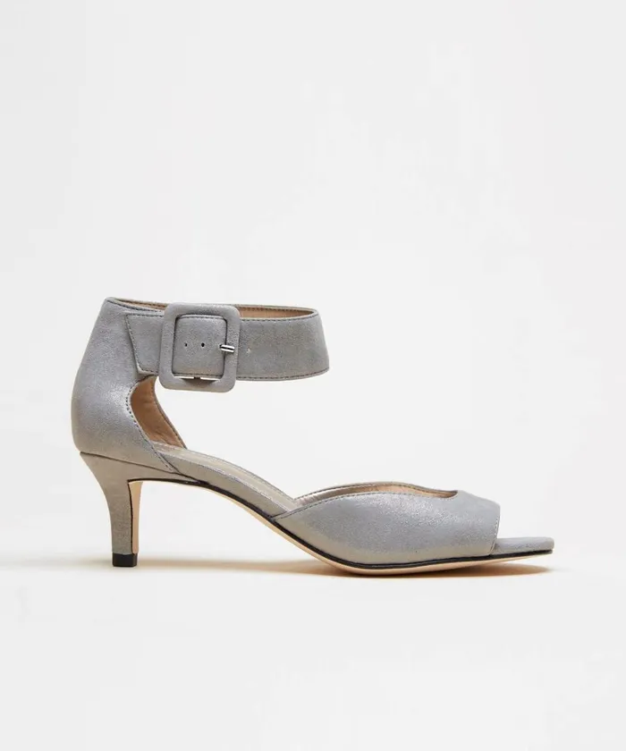 Women Berlin Low Heel 8211 Pewter Pelle Moda Low Heels
