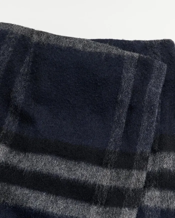 Women Blanket Wrap Skirt Blackgrey Billy Reid Bottoms