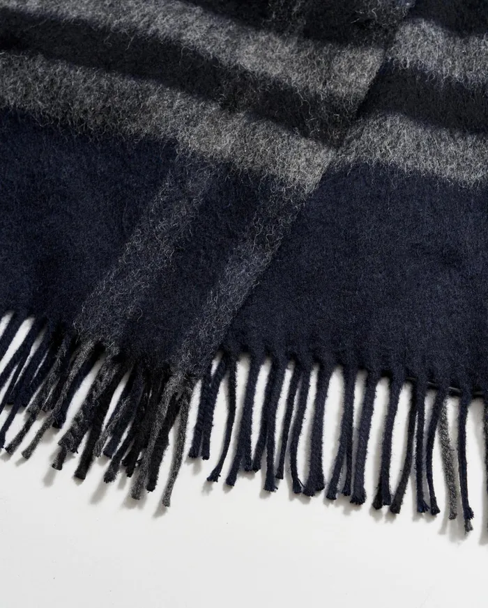 Women Blanket Wrap Skirt Blackgrey Billy Reid Bottoms