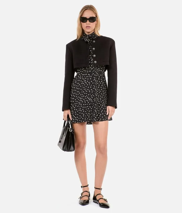 Women Blazers and Suits THE KOOPLES Black Wool And Cotton Jacket