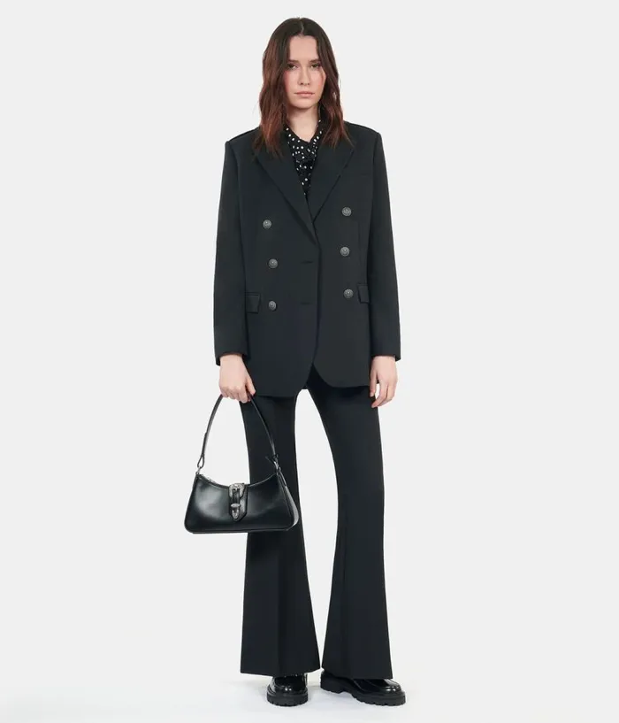 Women Blazers and Suits THE KOOPLES Black Wool Blend Suit Jacket