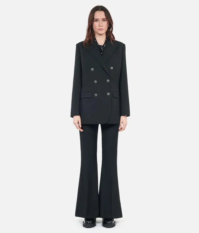 Women Blazers and Suits THE KOOPLES Black Wool Blend Suit Jacket Women Blazers and Suits THE KOOPLES Black Wool Blend Suit Jacket