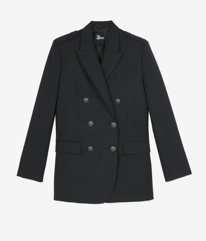 Women Blazers and Suits THE KOOPLES Black Wool Blend Suit Jacket Women Blazers and Suits THE KOOPLES Black Wool Blend Suit Jacket