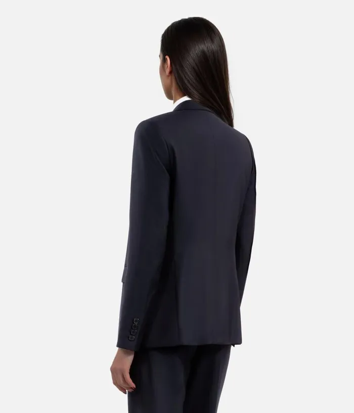 Women Blazers and Suits THE KOOPLES Navy Blue Wool Suit Jacket Cinched Cut Women Blazers and Suits THE KOOPLES Navy Blue Wool Suit Jacket Cinched Cut