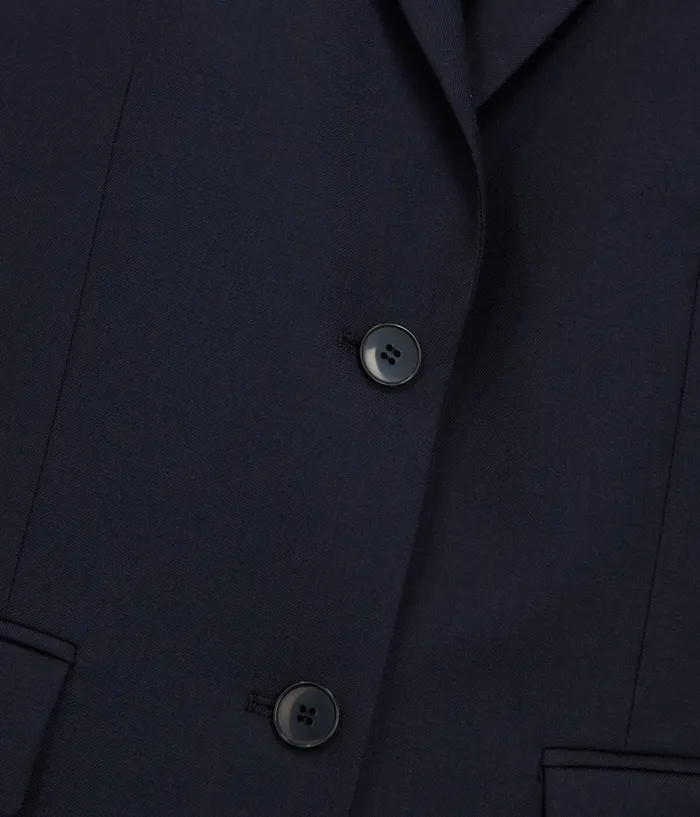 Women Blazers and Suits THE KOOPLES Navy Blue Wool Suit Jacket Cinched Cut Women Blazers and Suits THE KOOPLES Navy Blue Wool Suit Jacket Cinched Cut