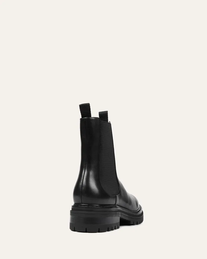 Women Bloom flat ankle boots black leather FLAT BOOTS jomercer