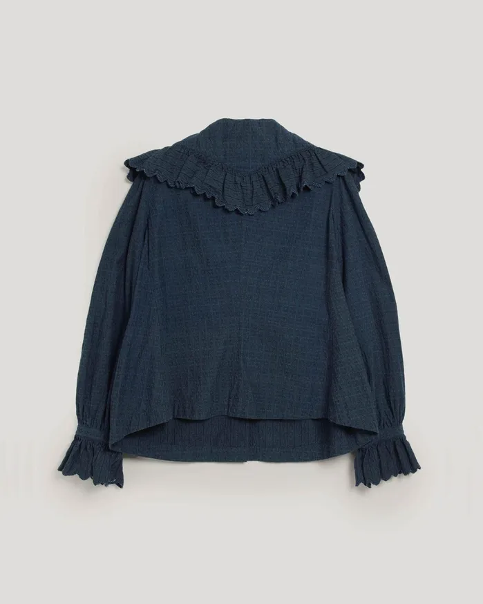 Women Blossom Shirt Indigo YMC Shirts