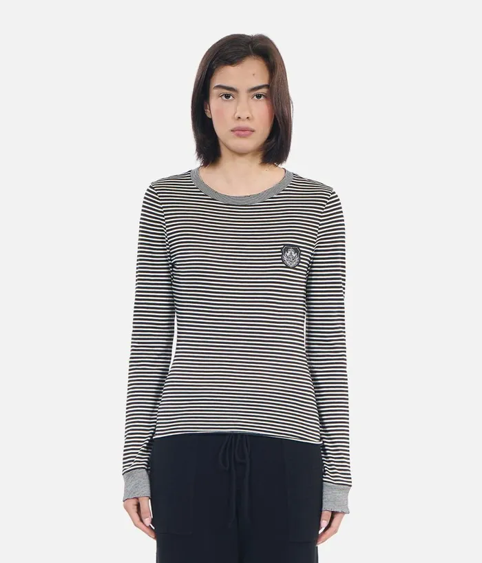 Women Blouses and Shirts THE KOOPLES Longsleeved Striped Tshirt Women Blouses and Shirts THE KOOPLES Longsleeved Striped Tshirt