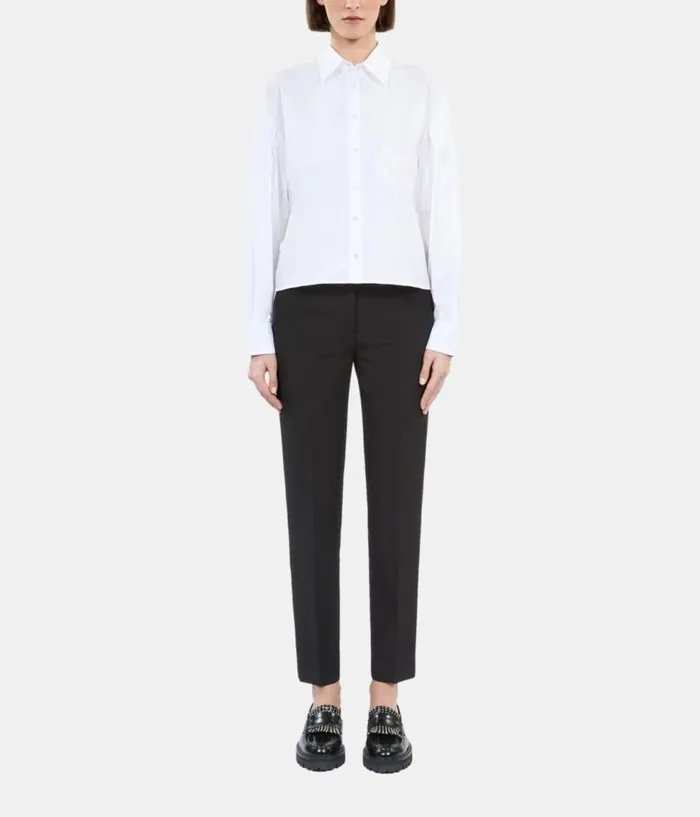 Women Blouses and Shirts THE KOOPLES White Shirt With Skull Heart Embroidery Women Blouses and Shirts THE KOOPLES White Shirt With Skull Heart Embroidery