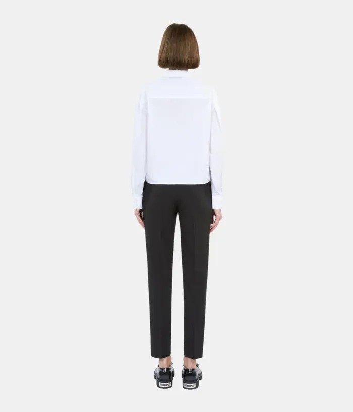 Women Blouses and Shirts THE KOOPLES White Shirt With Skull Heart Embroidery Women Blouses and Shirts THE KOOPLES White Shirt With Skull Heart Embroidery