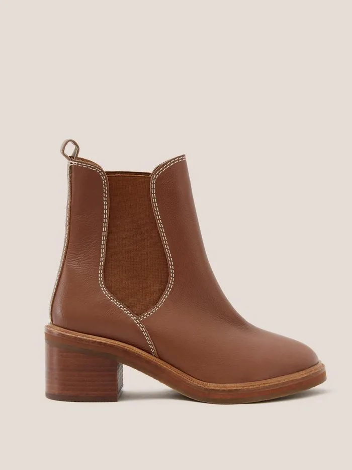 Women BOOTS White Stuff Connie Leather Chelsea Boot Mid Tan Women BOOTS White Stuff Connie Leather Chelsea Boot Mid Tan