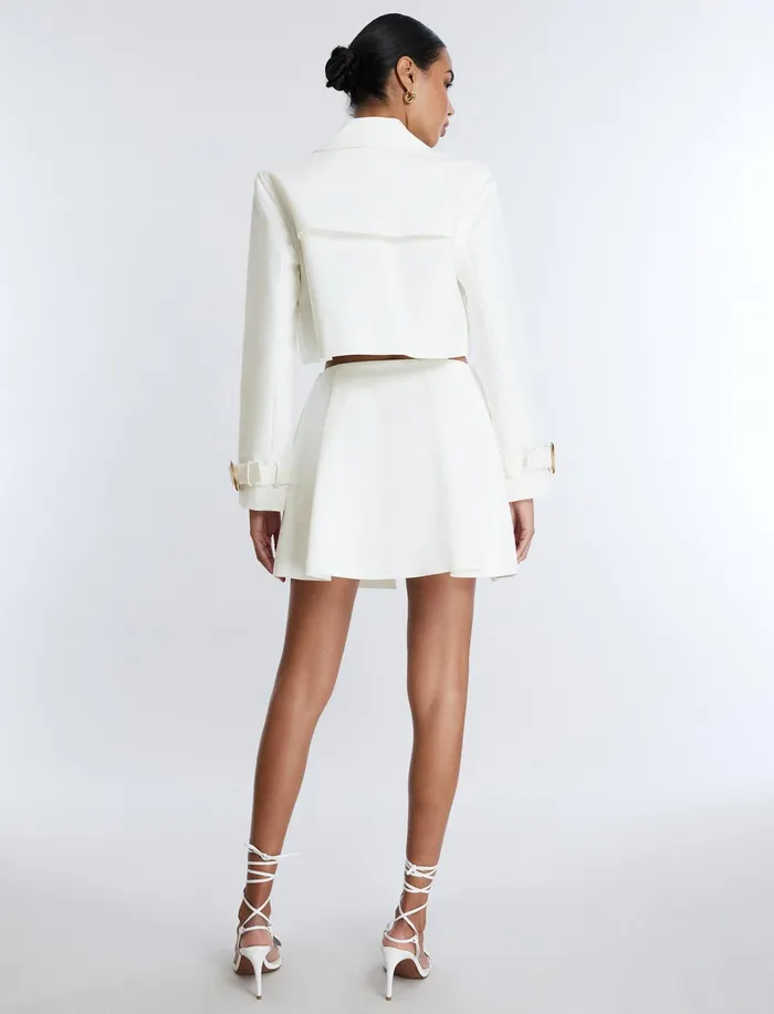 Women Bottoms BCBG Pleated Skort Gardenia