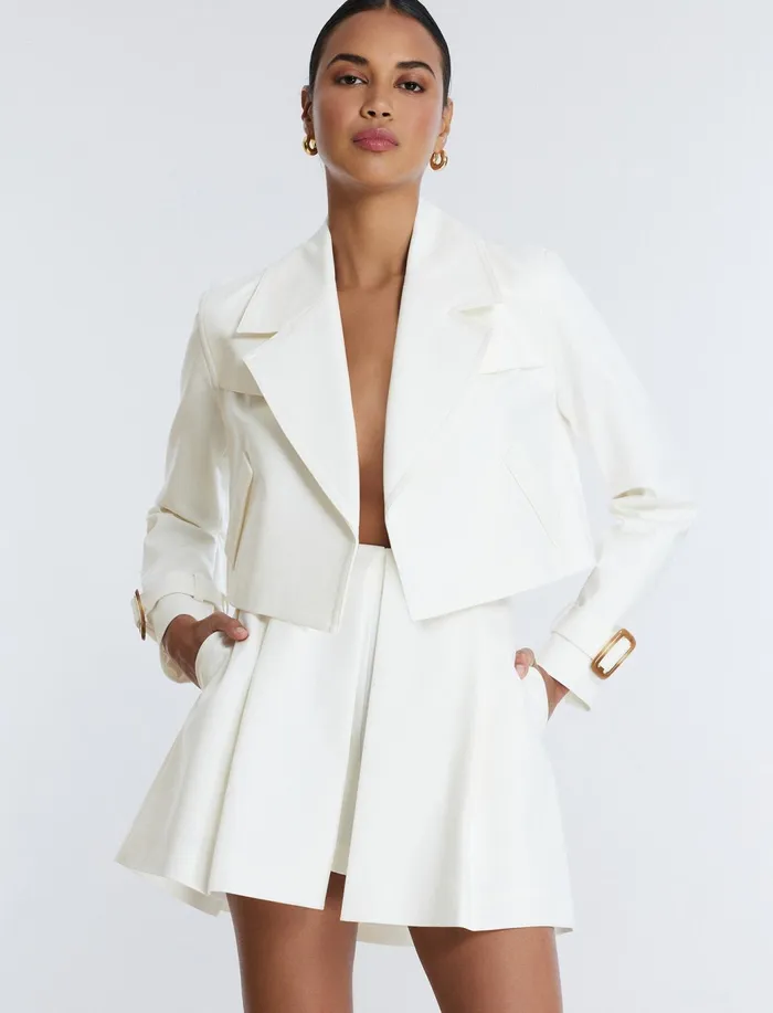 Women Bottoms BCBG Pleated Skort Gardenia