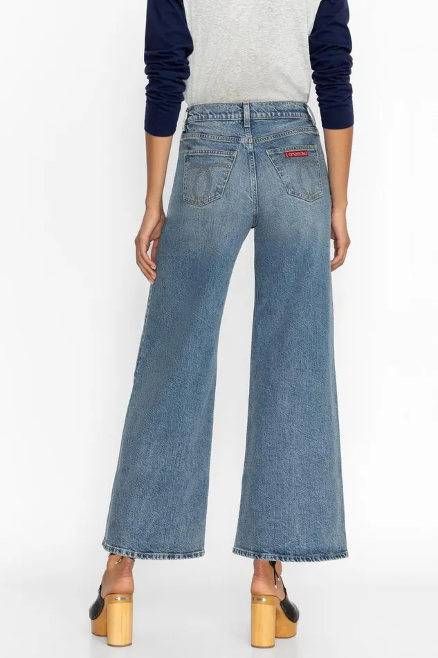 Women Bottoms Johnny Was MADEMOISELLE WIDE LEG JEAN Gray Wash Women Bottoms Johnny Was MADEMOISELLE WIDE LEG JEAN Gray Wash